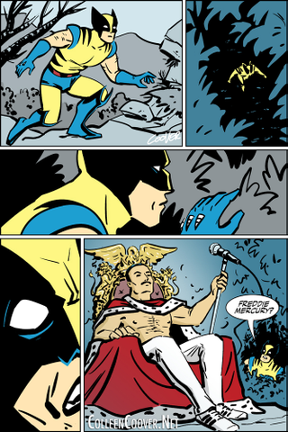 Illustration for article titled Wolverine meets Freddie Mercury = the greatest Marvel Comics pitch of all time